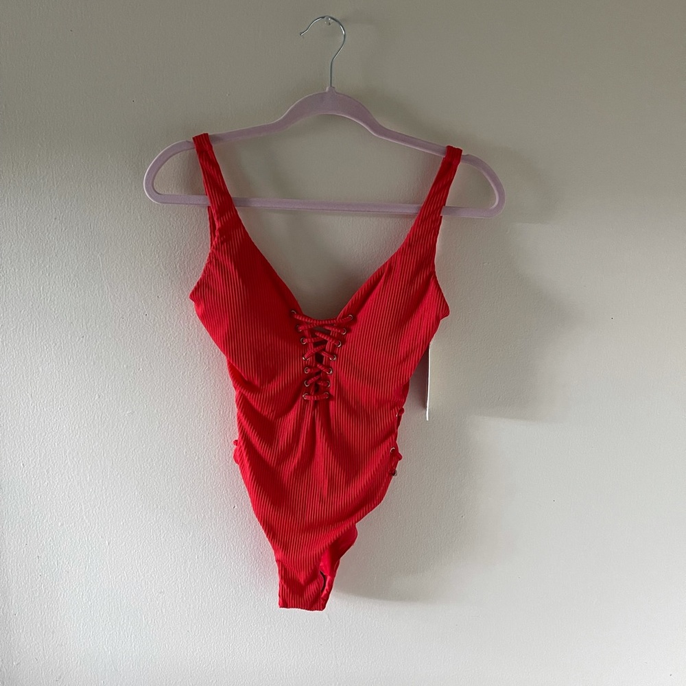 Tinibikini swimwear blood orange, one piece swimsuit